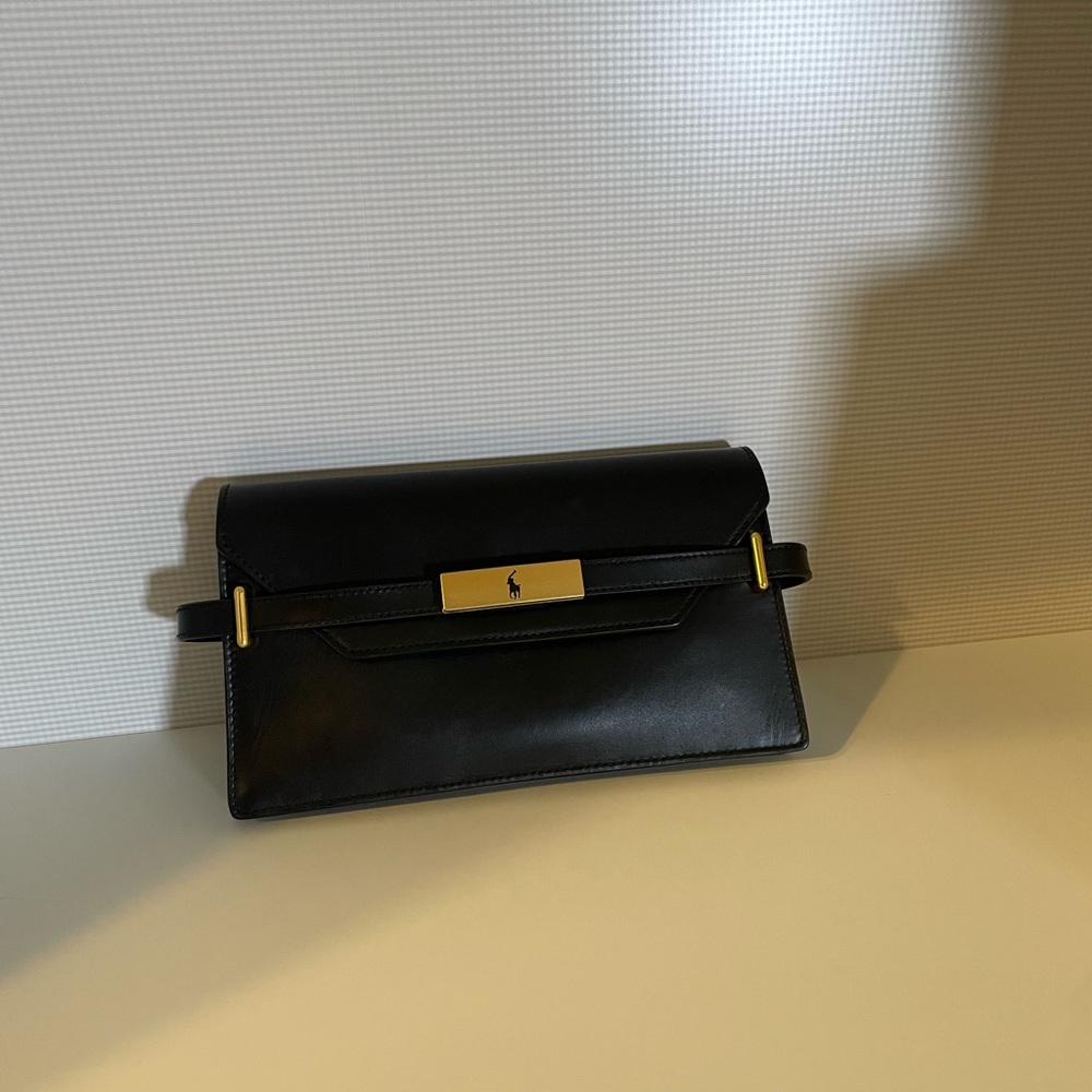Ralph Lauren Black Leather Clutch